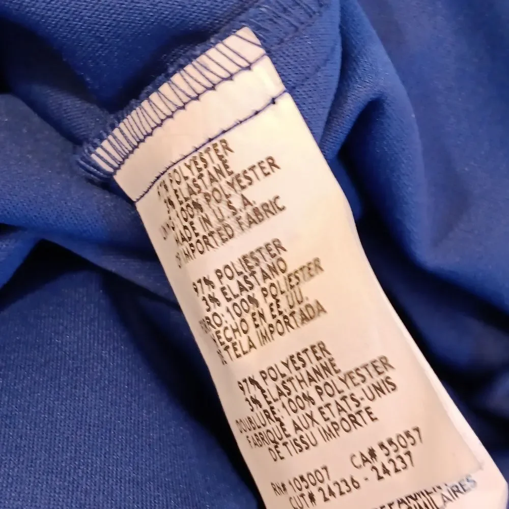 MARINA Dark Blue Ruffle Formal Wide Leg  Jumpsuit - Picture 11 of 13